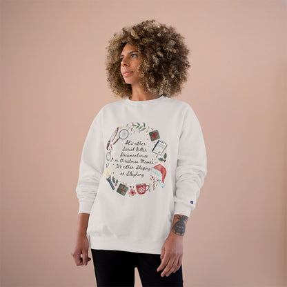 "Slaying or Sleighing" True Crime Christmas Sweatshirt - Champion S600 Unisex