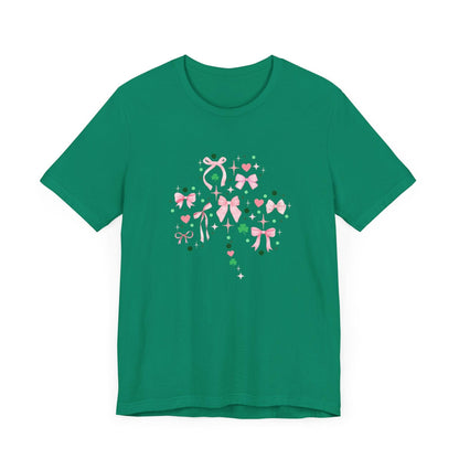 Shamrock Sparkle Unisex Jersey Tee - ☘️💖 Shine Bright this St. Patrick's Day! 💖☘️ - Whippie's