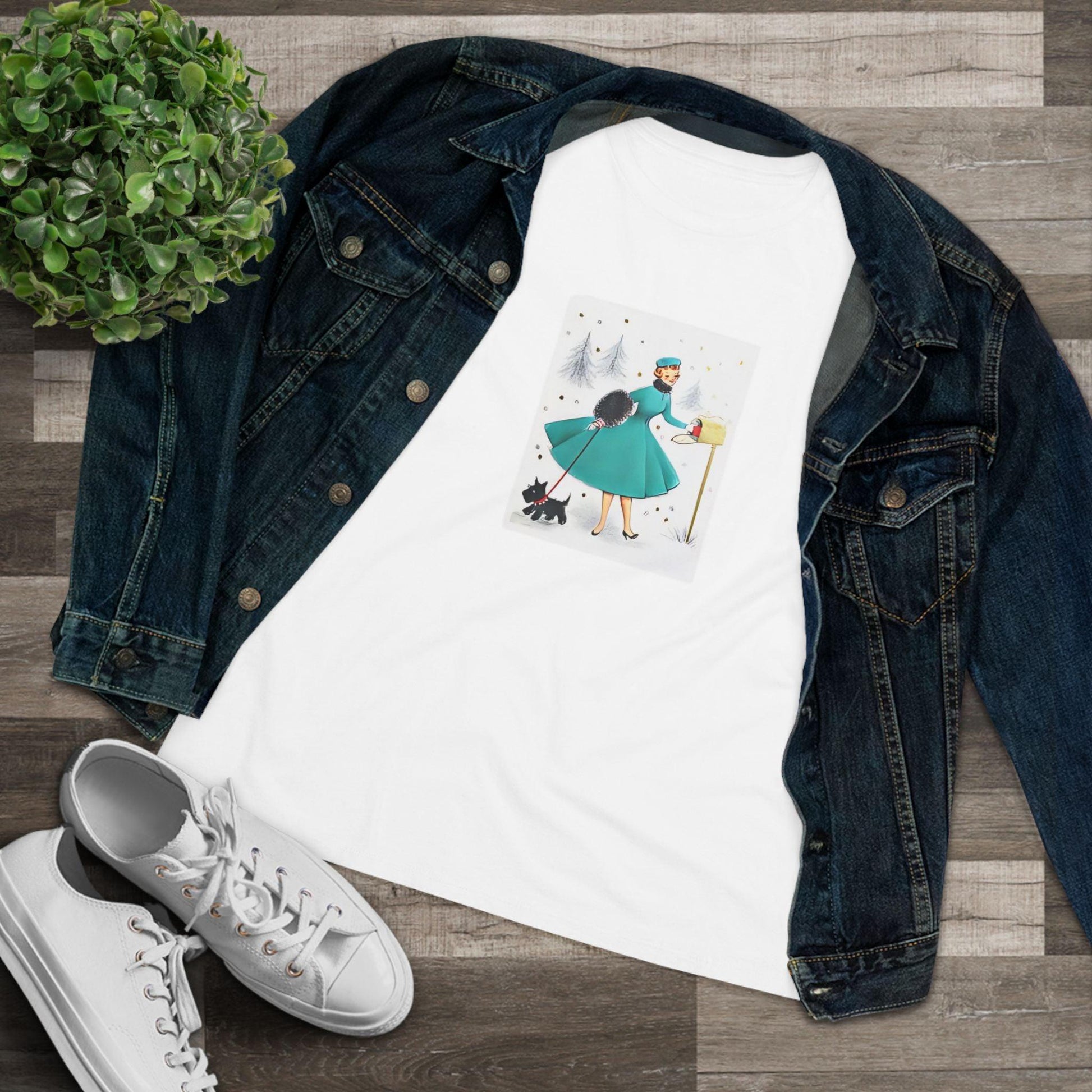 Retro Christmas Mailbox Check - Women's Softstyle Tee - Whippie's