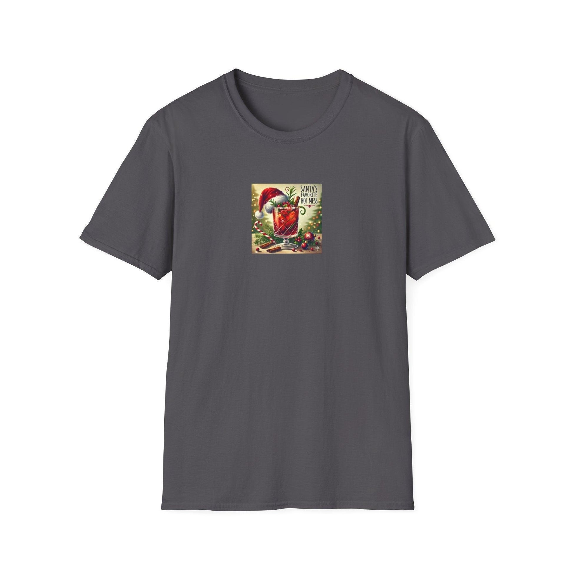 Santa's Favorite Hot Mess 🎅🎄🍹 - Unisex Softstyle T-shirt - Whippie's