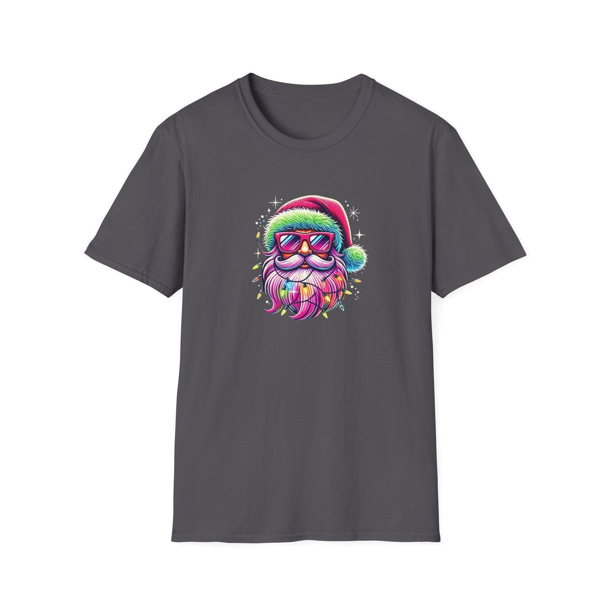 Shine Bright Like Santa! 🎅🎄🌈✨ - Unisex Softstyle T-shirt - Whippie's