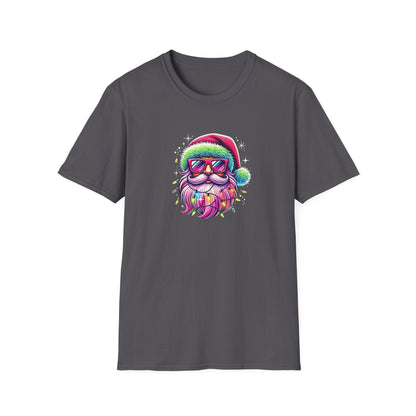 Shine Bright Like Santa! 🎅🎄🌈✨ - Unisex Softstyle T-shirt - Whippie's