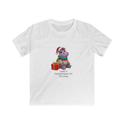 I Want a Hippopotamus for Christmas 🦛🎄 Boy Hippo - Kids' Tee! 🎁✨ - Whippie's