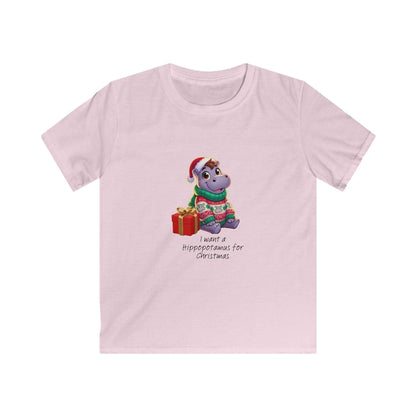 I Want a Hippopotamus for Christmas 🦛🎄 Boy Hippo - Kids' Tee! 🎁✨ - Whippie's