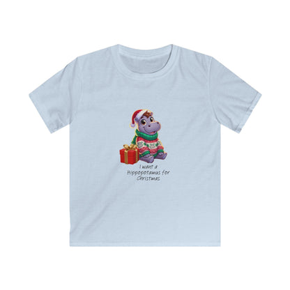 I Want a Hippopotamus for Christmas 🦛🎄 Boy Hippo - Kids' Tee! 🎁✨ - Whippie's