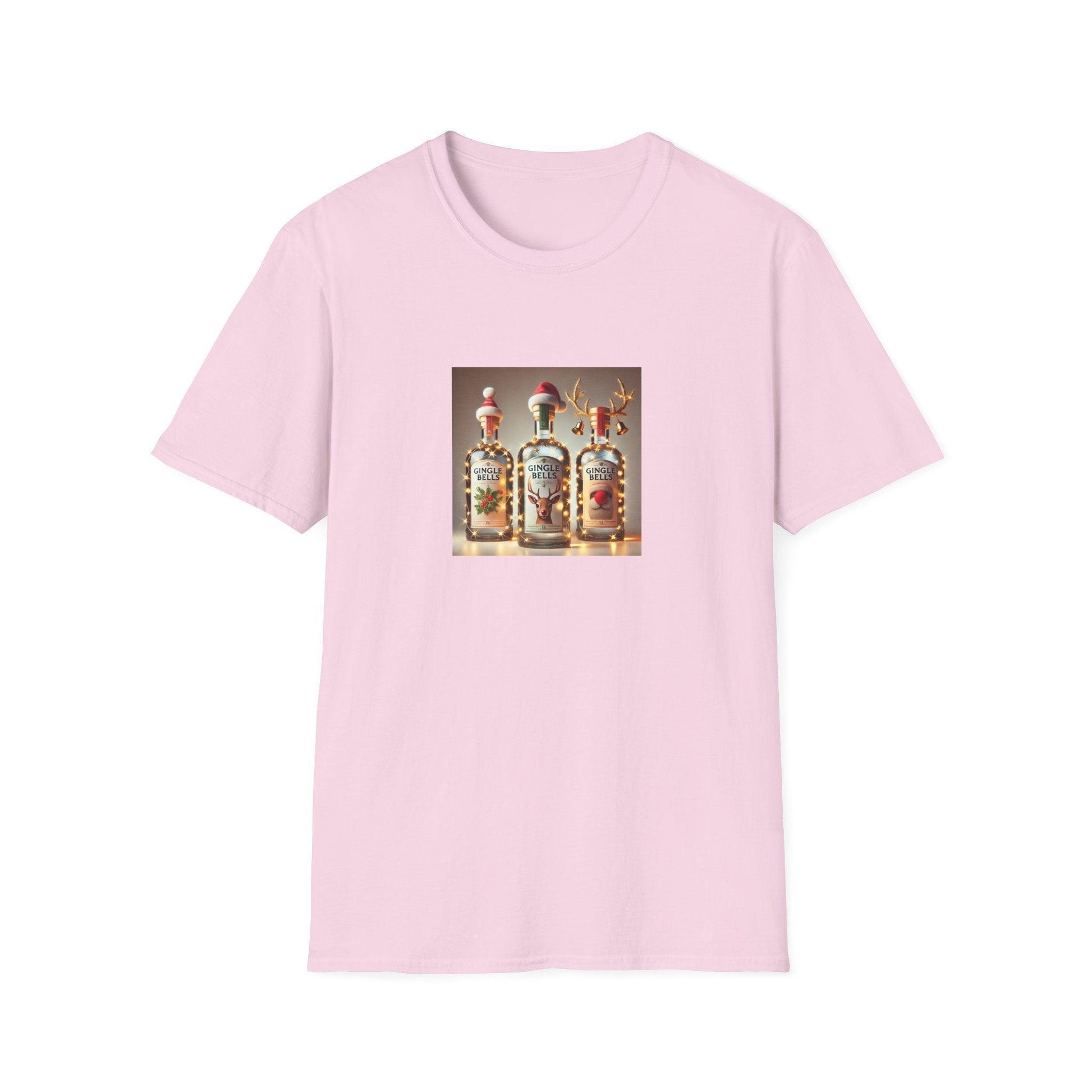 GINgle Bells! 🎄🎅🍸 - Unisex Softstyle T-shirt - Whippie's