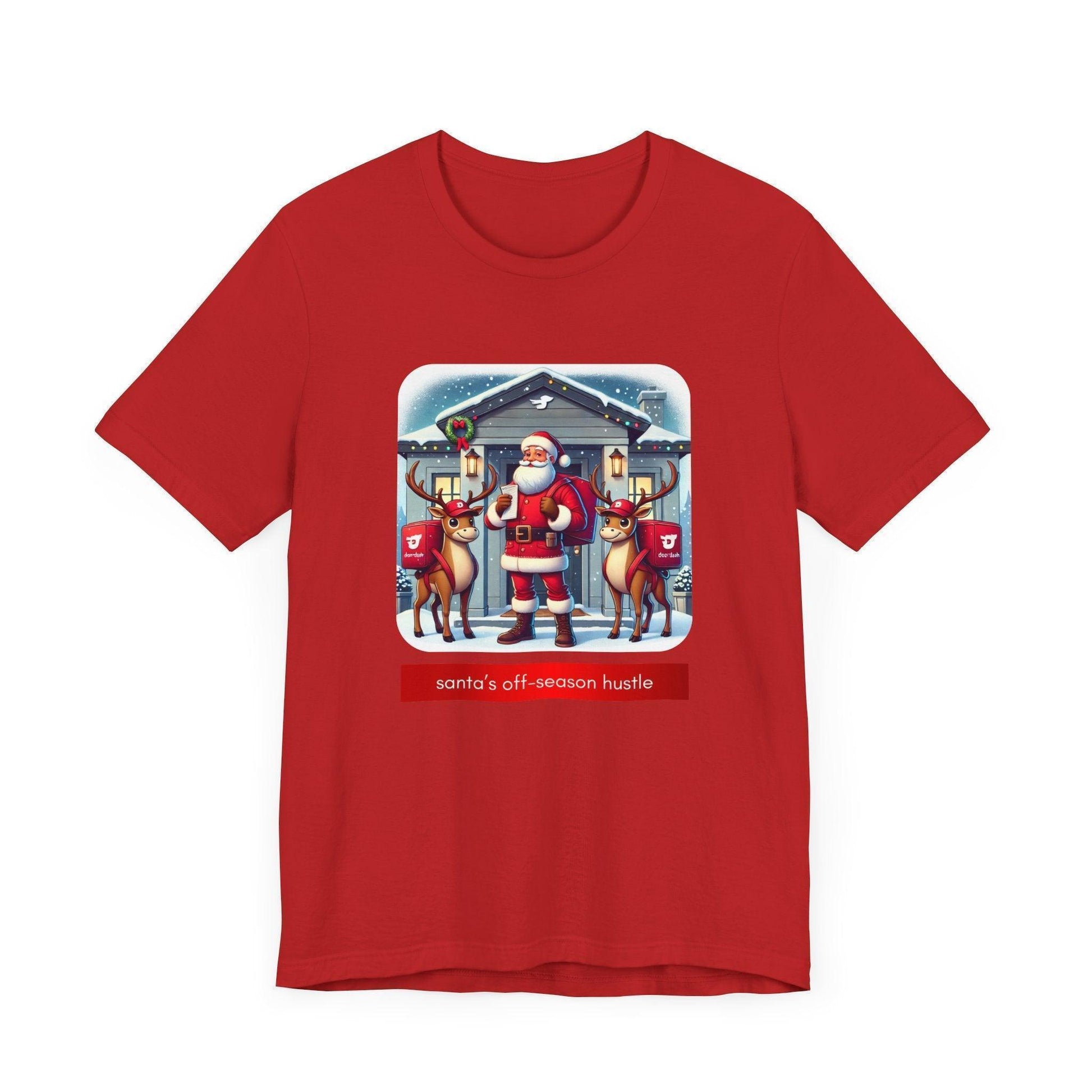 🎅 Santa's Off-Season Hustle 🍕 Unisex Tee ✨ Who knew Santa delivered more than presents? - Whippie's
