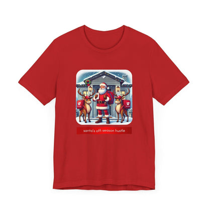 🎅 Santa's Off-Season Hustle 🍕 Unisex Tee ✨ Who knew Santa delivered more than presents? - Whippie's