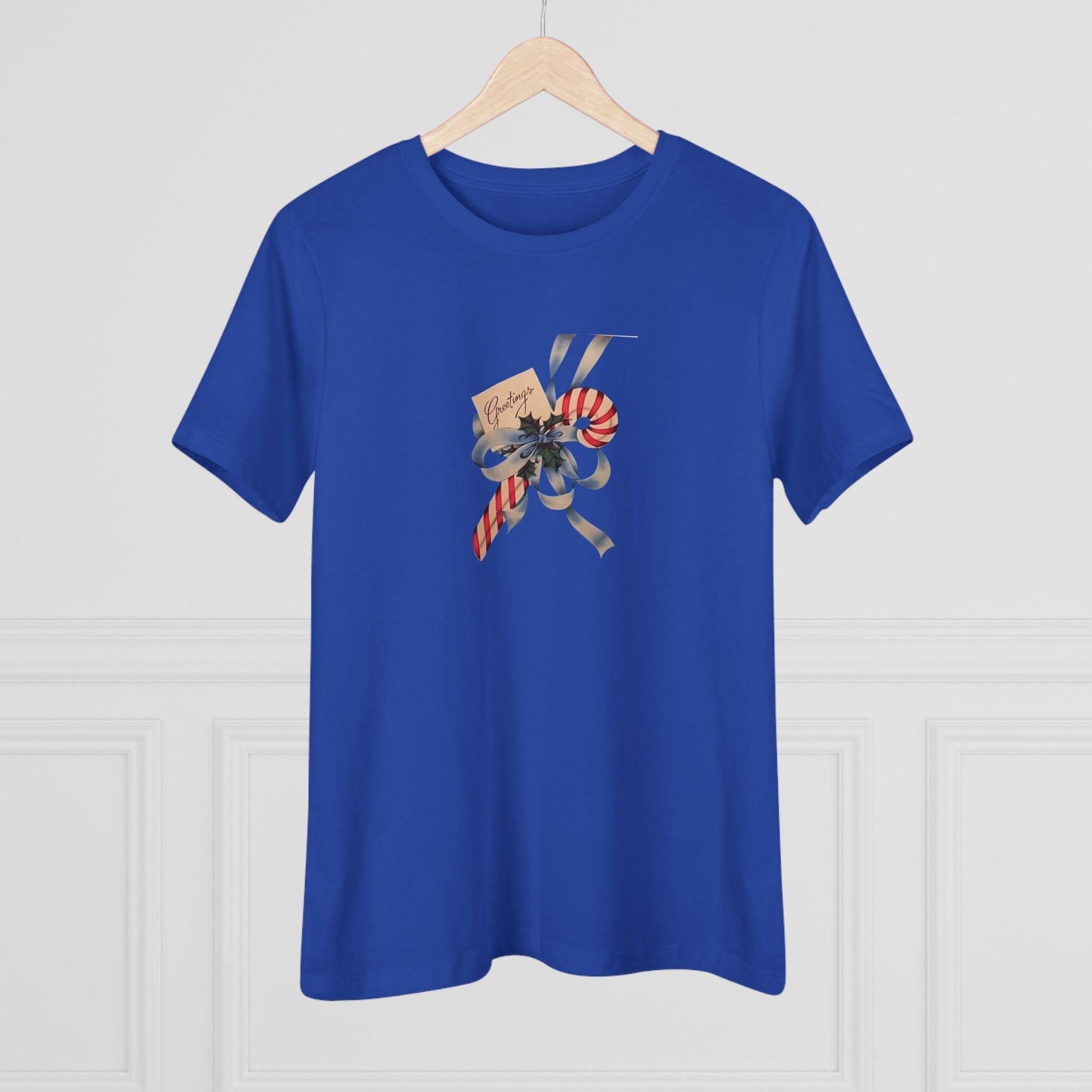 Candy Cane Greetings - Women's Softstyle Tee - Whippie's