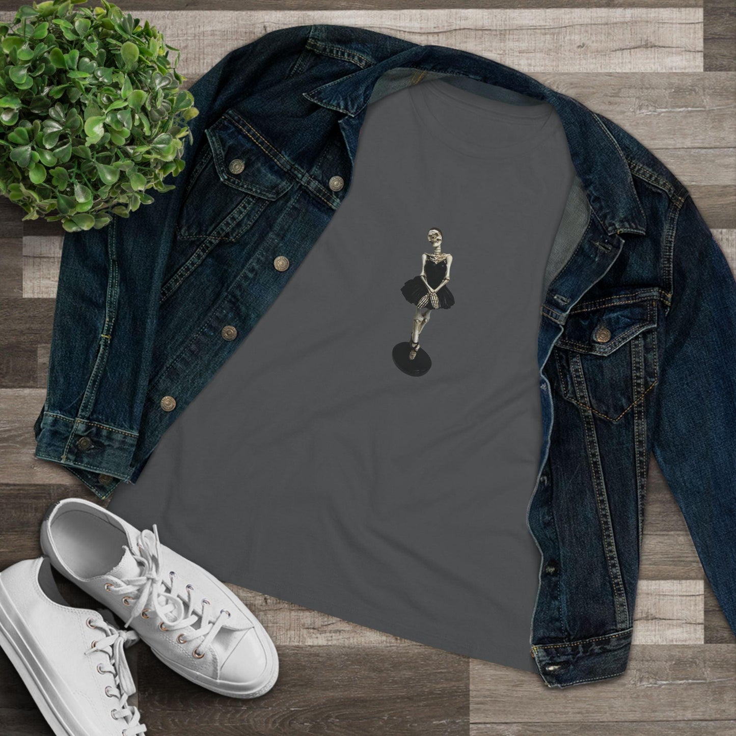 Ballerina Bones - Spooktacularly Stylish! ☠️🩰 - Women's Softstyle Tee - Whippie's