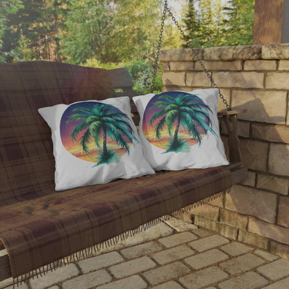 🌅 Tropical Sunset Paradise 🌴 Outdoor Pillow ✨ Bring the tropical vibes home! - Whippie's