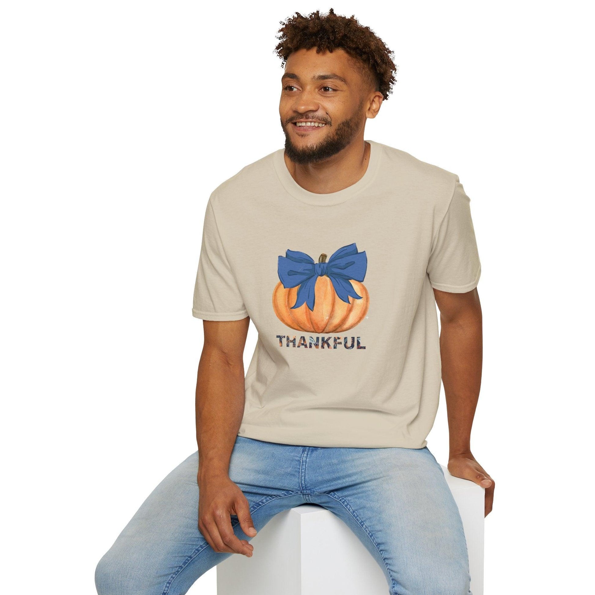 Thankful Pumpkin Tee - A Heart Full of Gratitude! 🧡💙 Unisex Tee - Whippie's
