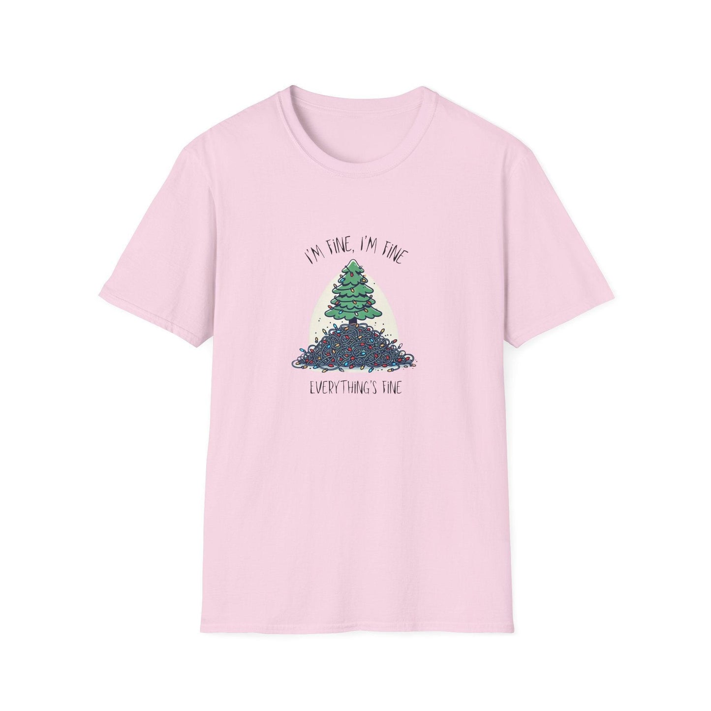 "I'm Fine, I'm Fine, Everything's Fine!" 🎄 - Christmas Stress 😅🎁 - Unisex Softstyle T-shirt - Whippie's
