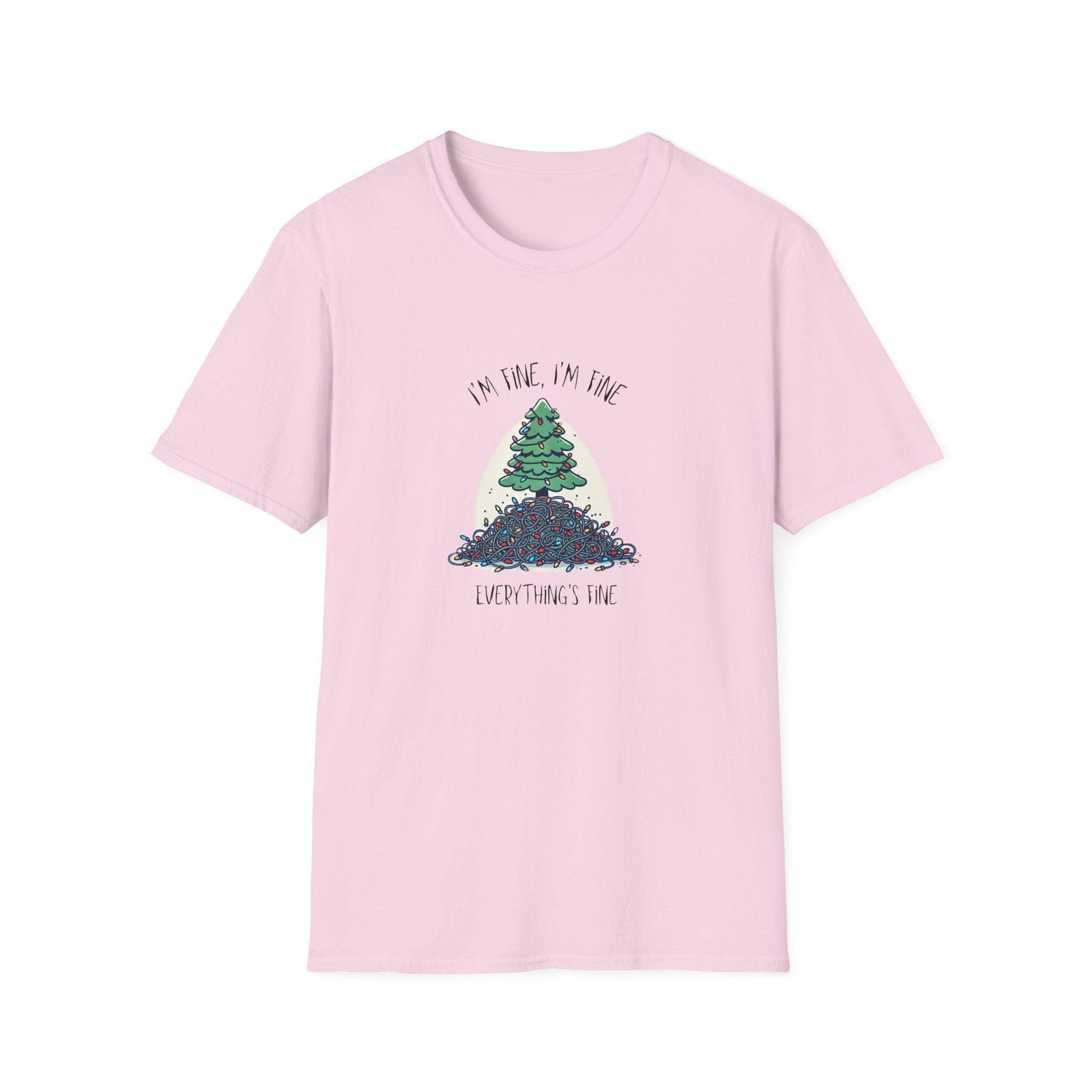 "I'm Fine, I'm Fine, Everything's Fine!" 🎄 - Christmas Stress 😅🎁 - Unisex Softstyle T-shirt - Whippie's