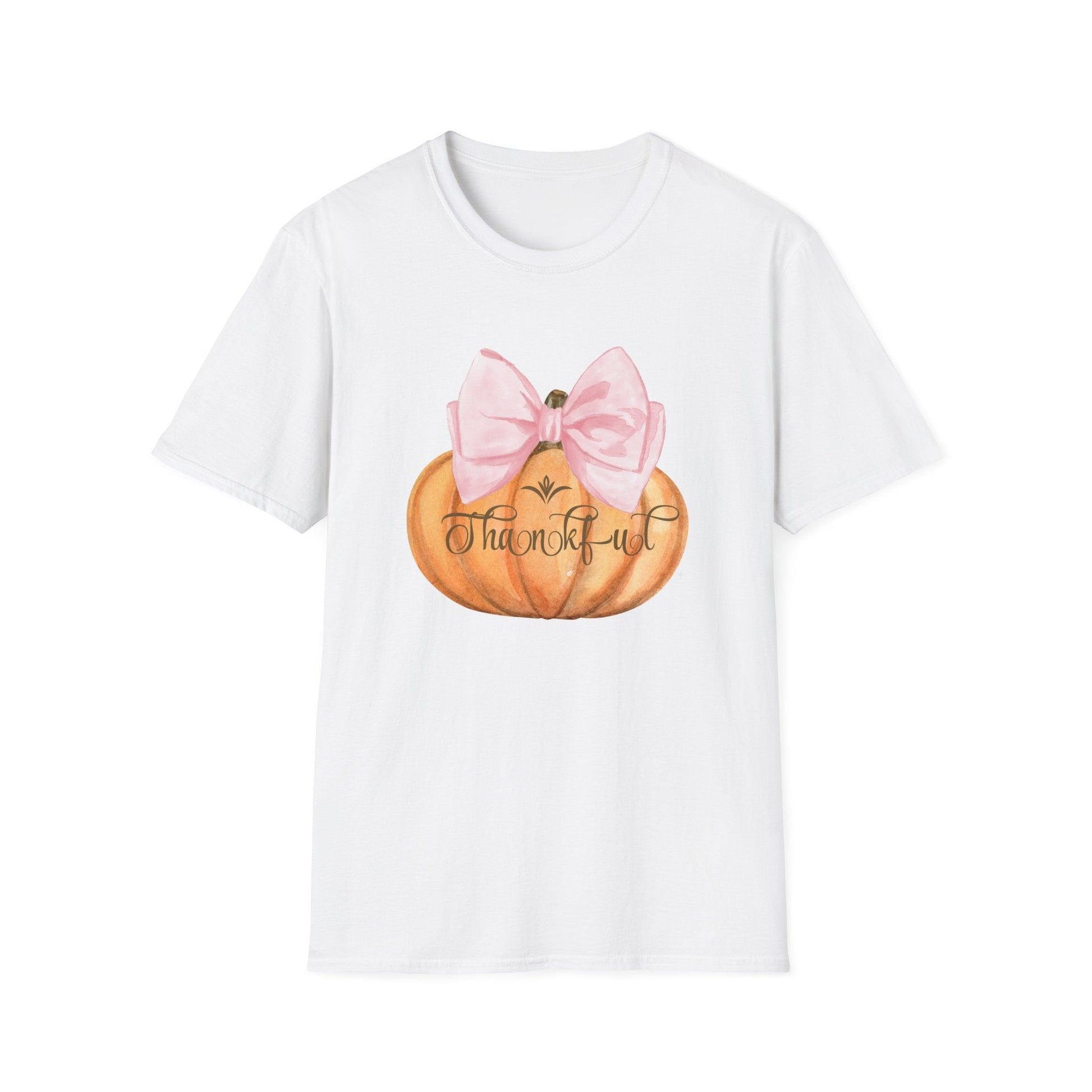Thankful Pumpkin - A Heart Full of Gratitude! 🧡🎀 Unisex Tee - Whippie's