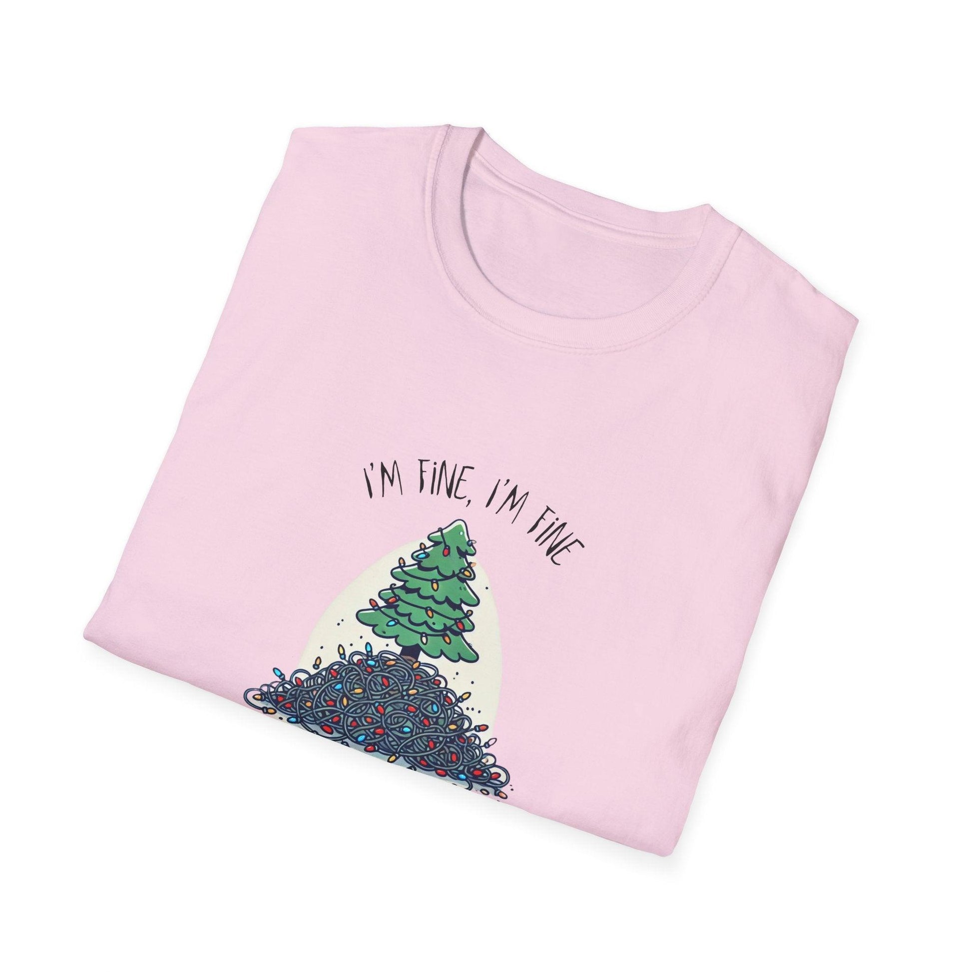 "I'm Fine, I'm Fine, Everything's Fine!" 🎄 - Christmas Stress 😅🎁 - Unisex Softstyle T-shirt - Whippie's
