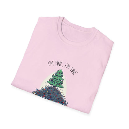 "I'm Fine, I'm Fine, Everything's Fine!" 🎄 - Christmas Stress 😅🎁 - Unisex Softstyle T-shirt - Whippie's
