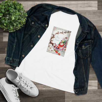 Merry Christmas - Santa and His Sleigh - Women's Tee - Whippie's