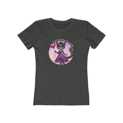 💖 Love Looks Purr-fect on Me 😻 Women's Boyfriend Tee ✨ Feline fine and ready to shine! - Whippie's