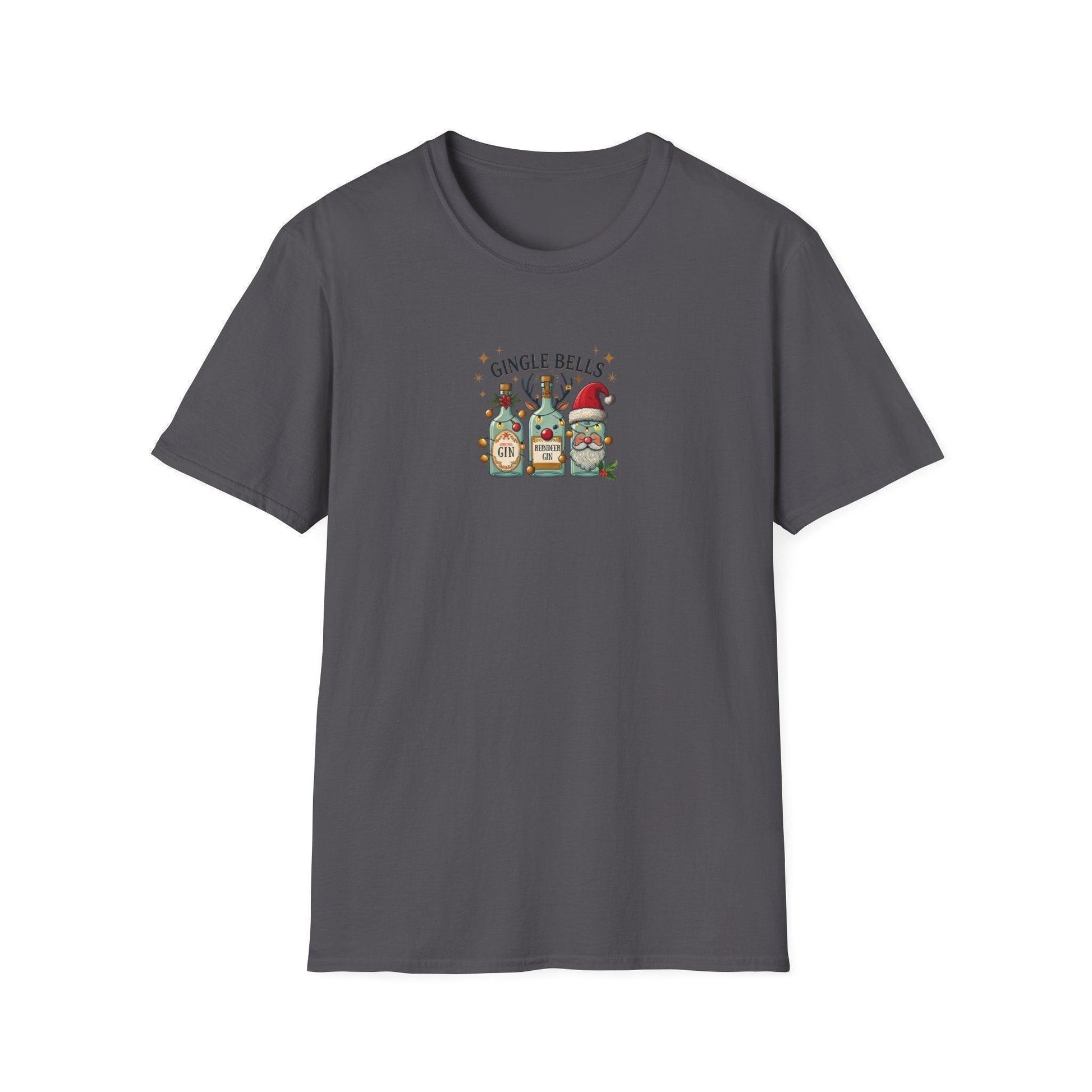 Gingle Bells, Gin All the Way! 🎄🎅🍸 - Unisex Softstyle T-shirt - Whippie's