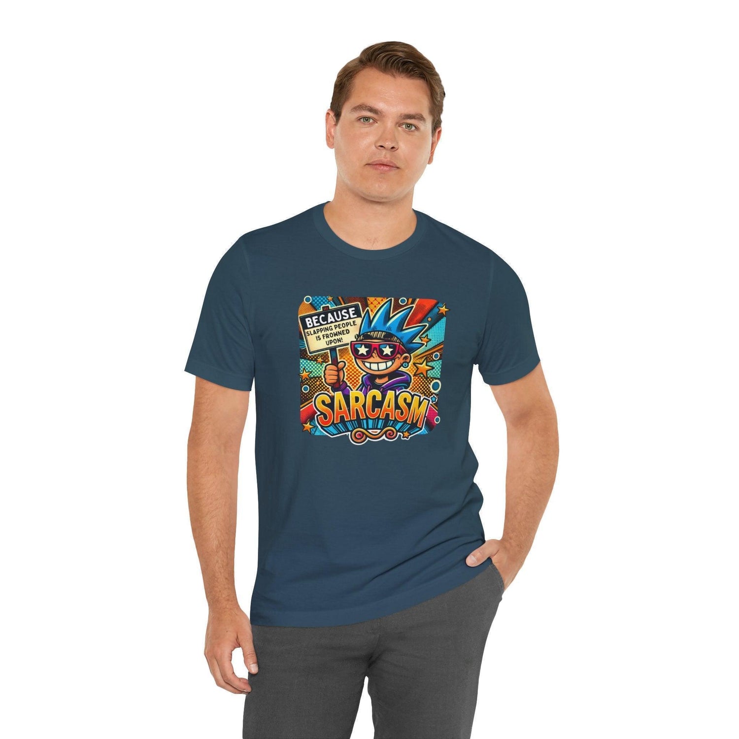 🎭 Sarcasm: It's Better Than Slapping 😉 Unisex Jersey Tee ✨ - Whippie's