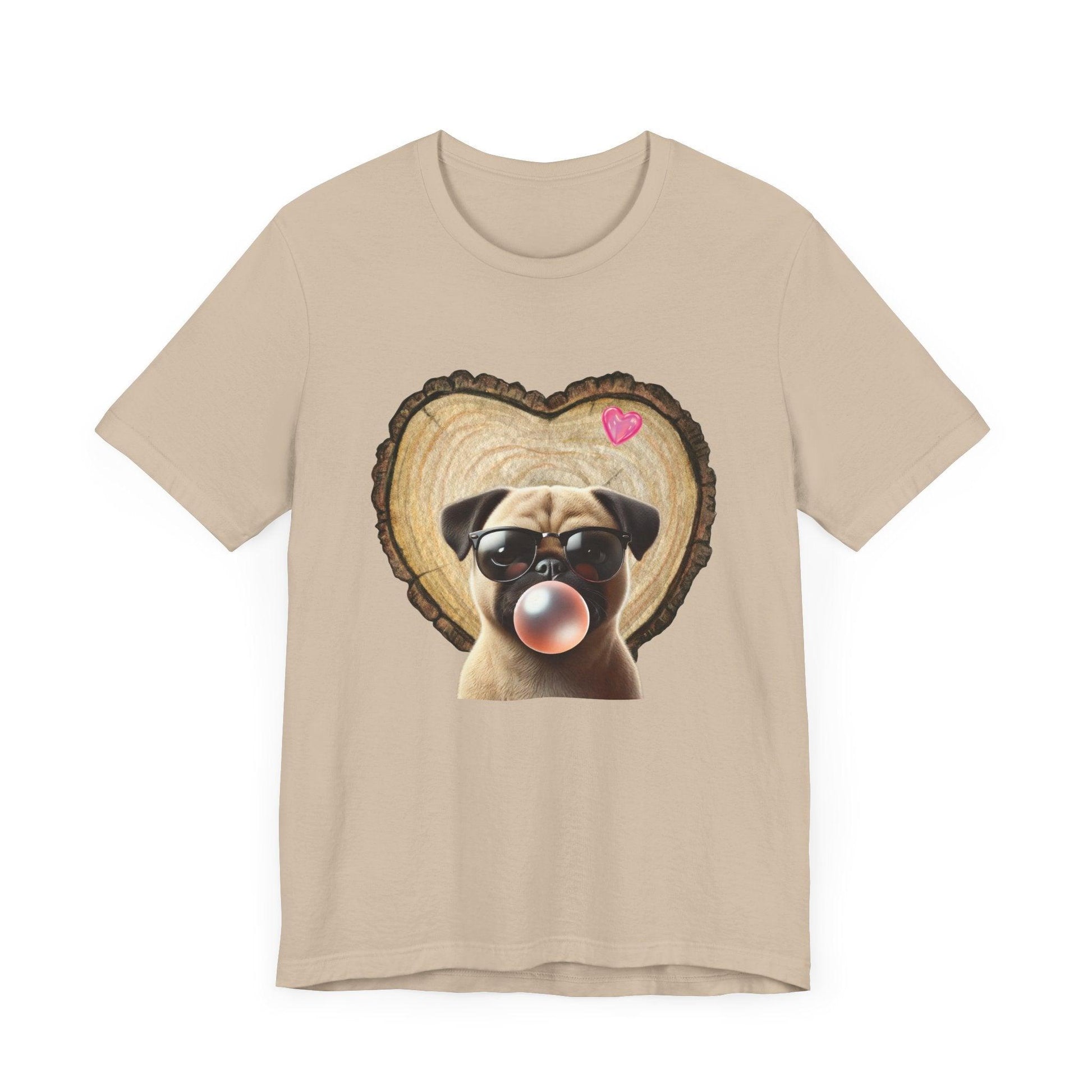 Pug Love - Unisex Jersey Tee - 🐶💕 Spread the Love with a Bubbly Pug! 💕🐶 - Whippie's
