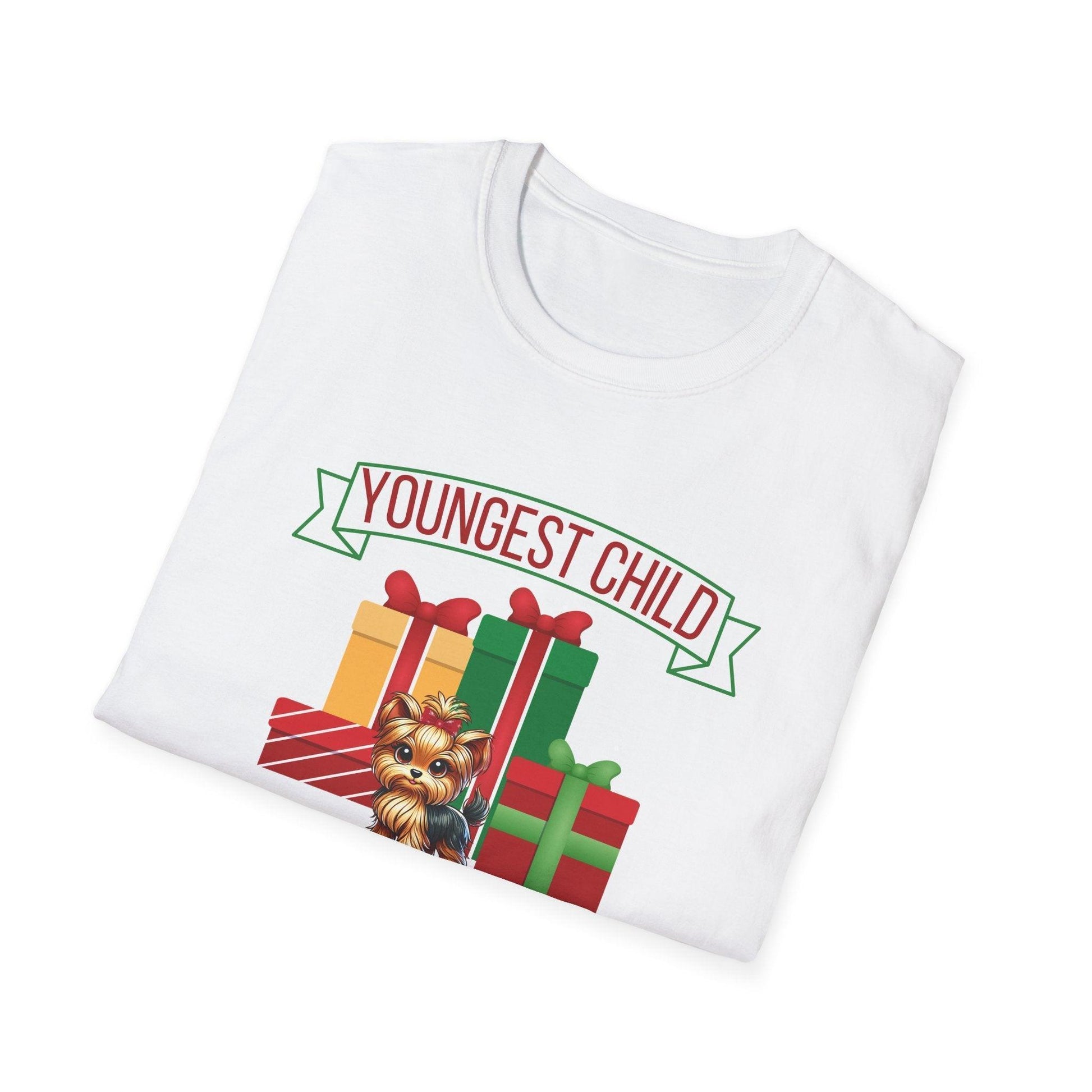 Youngest Child, The Favorite 🎁🐶 Yorkie - Unisex Tee! 🎁👑 - Whippie's