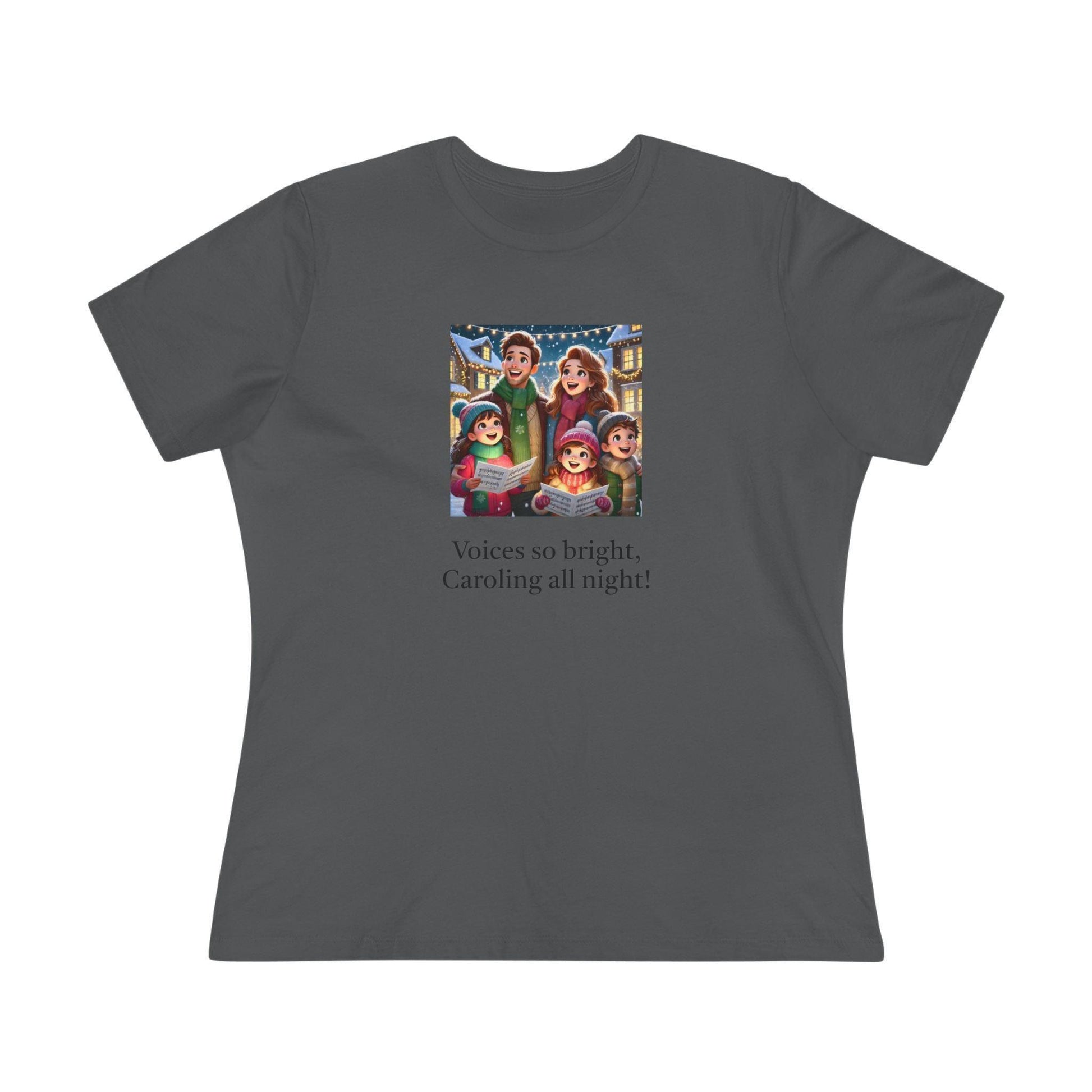 Voices so bright, Caroling all night! - Women's Softstyle Tee - Whippie's