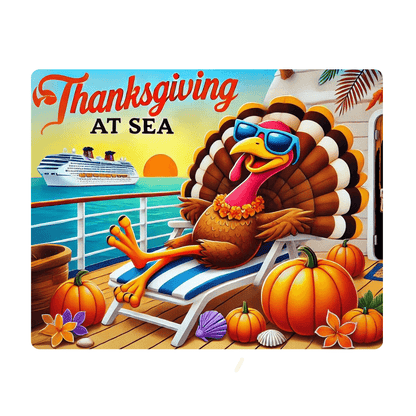 Turkey on Vacation - Gobble 'til You Wobble on the Open Seas! 🦃🚢 Unisex T-Shirt 🍂 - Whippie's