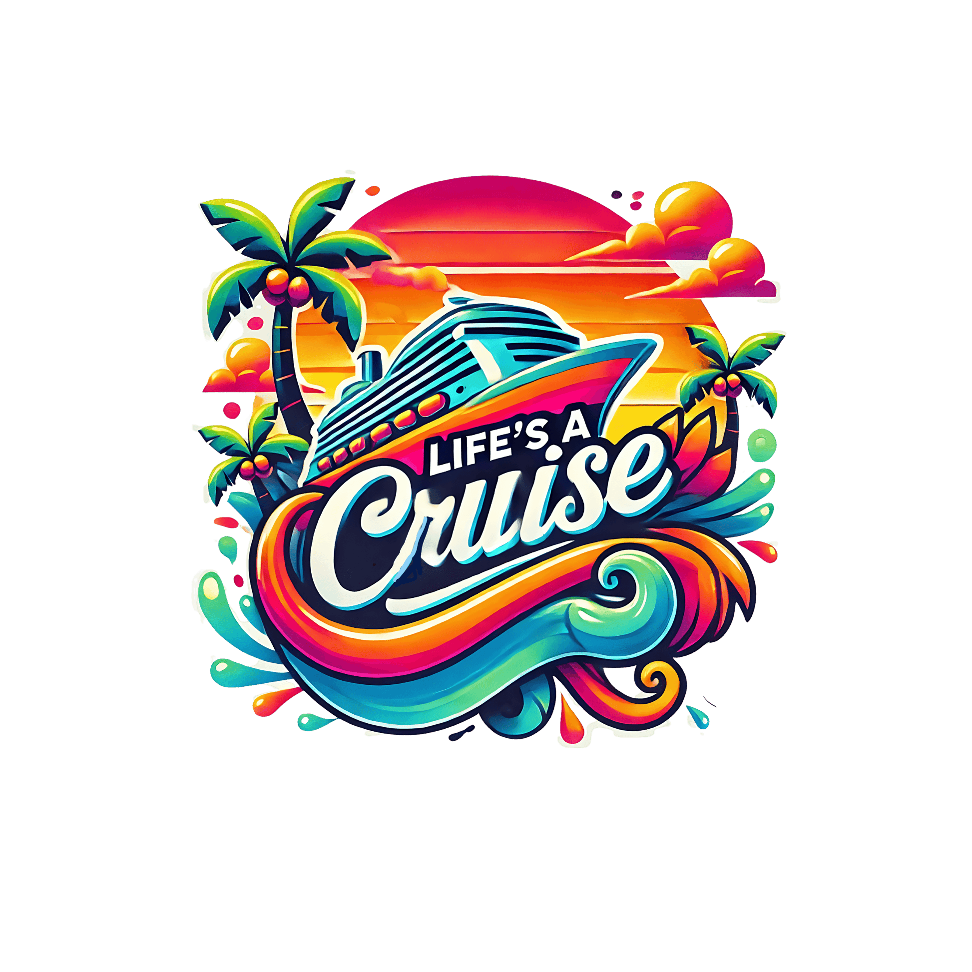 Life's a Cruise 🌊☀️🚢🌴 Unisex Tee - Whippie's
