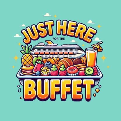 Just Here for the Buffet" Kids' Tee! 🛳️🍽️ (Yummy! 😋) - Whippie's