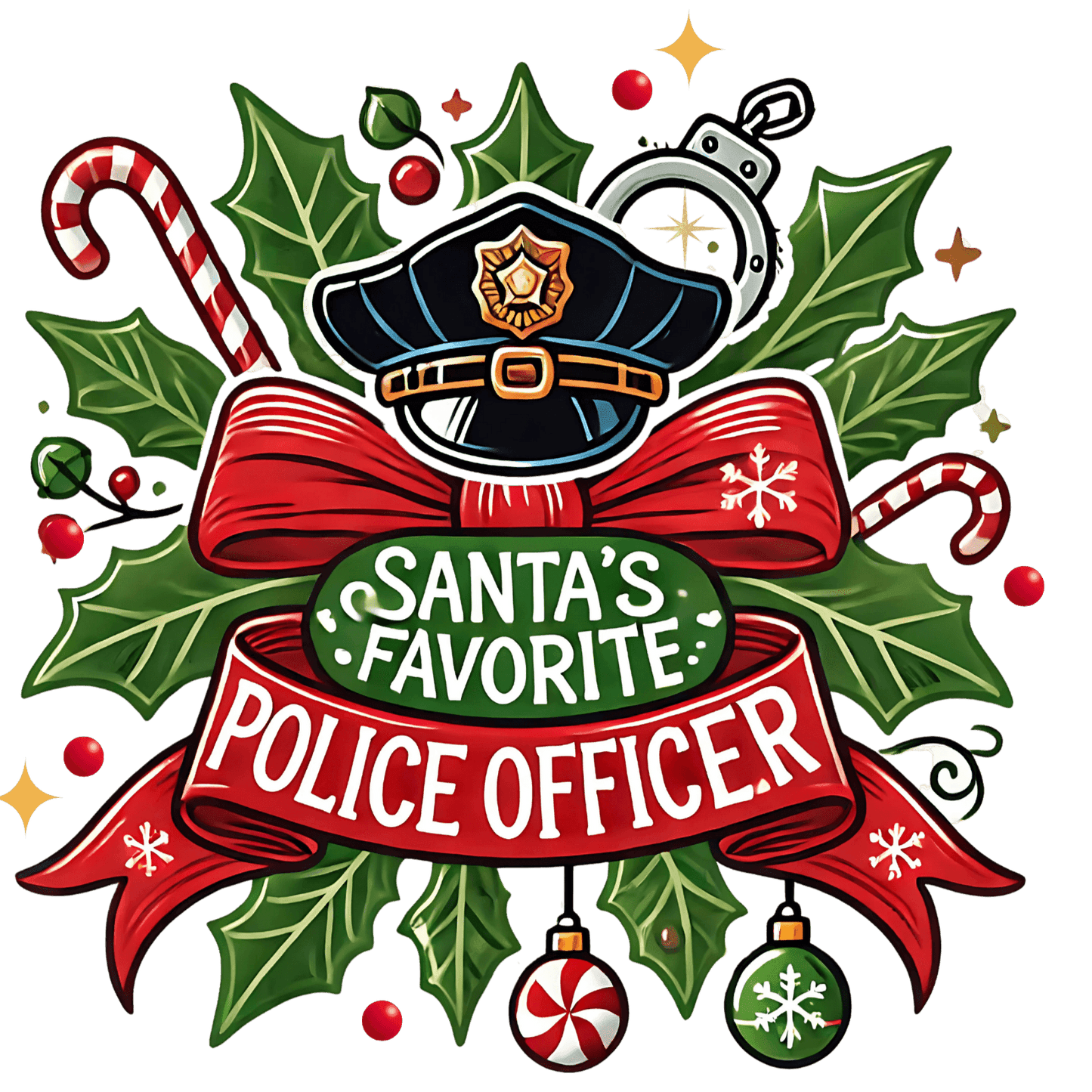 Santa's Favorite School Police Officer Unisex Tee 👮🎅 - Whippie's