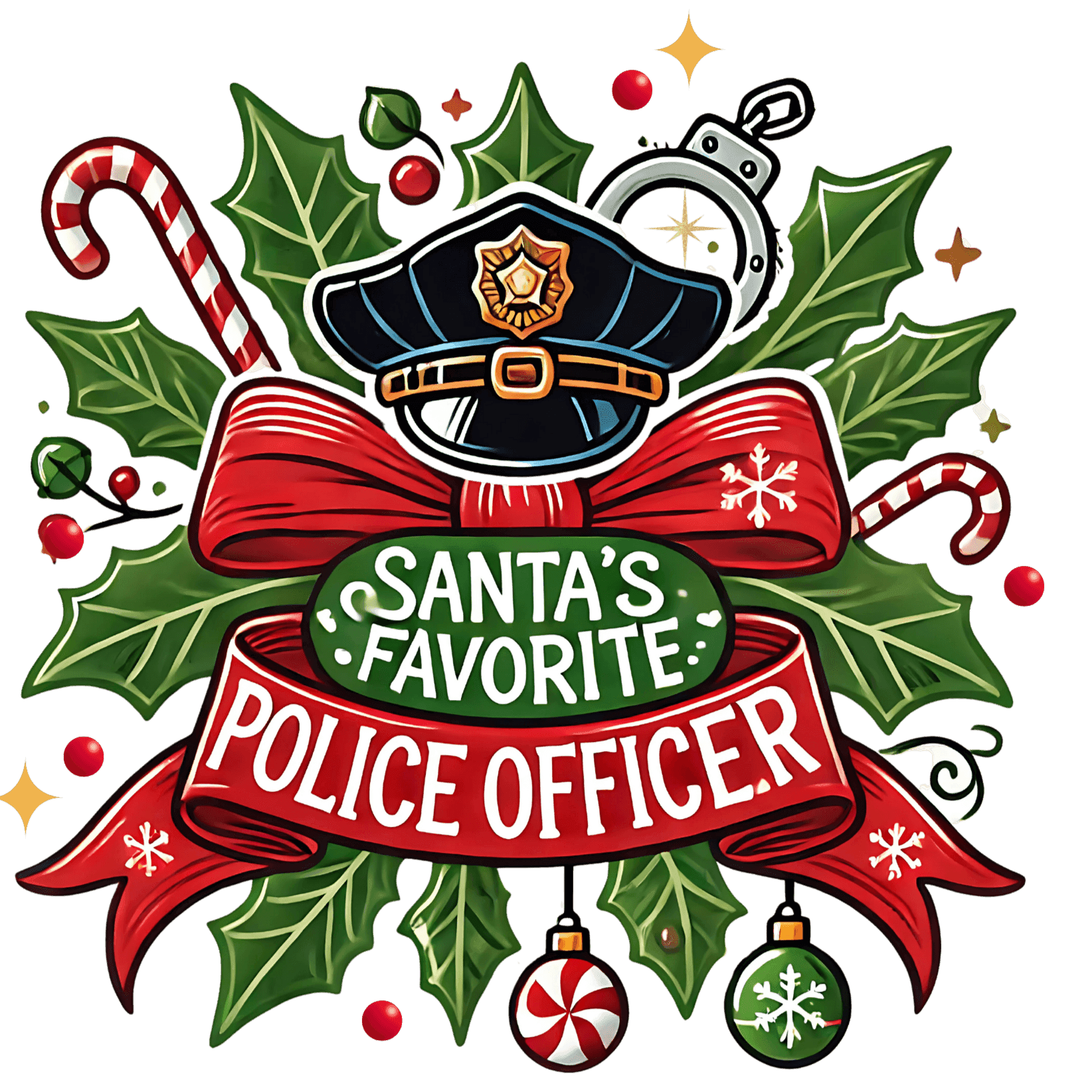 Santa's Favorite School Police Officer Unisex Tee 👮🎅 - Whippie's
