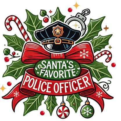 Santa's Favorite School Police Officer Unisex Tee 👮🎅 - Whippie's