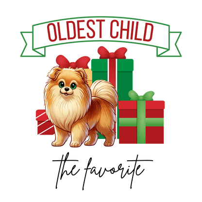 Oldest Child, The Favorite 🎁🐶 Pomeranian - Kids' Tee! 🎁👑 - Whippie's
