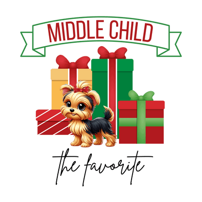 Middle Child, The Favorite 🎁🐶Yorkie - Kids' Tee! 🎁👑 - Whippie's
