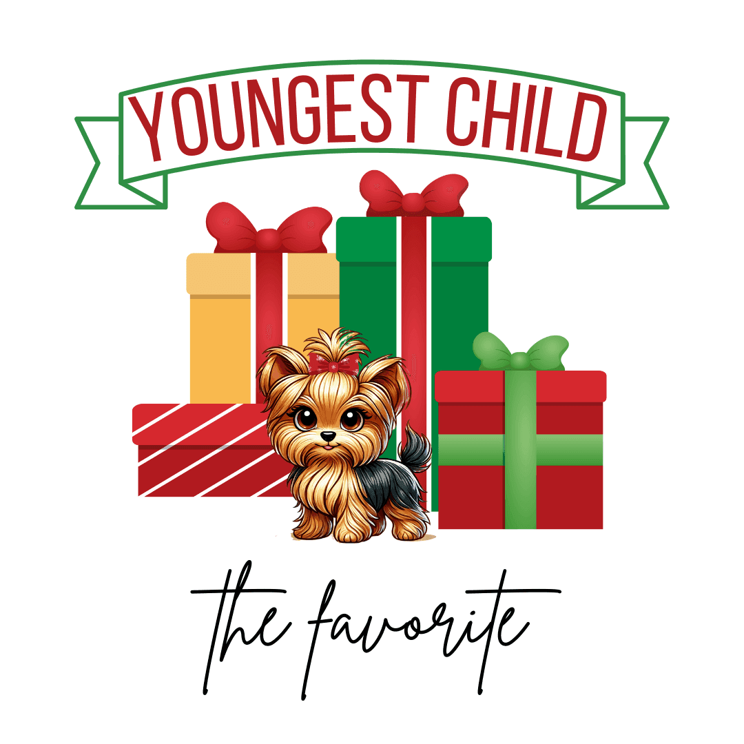 Youngest Child, The Favorite 🎁🐶 Yorkie - Unisex Tee! 🎁👑 - Whippie's