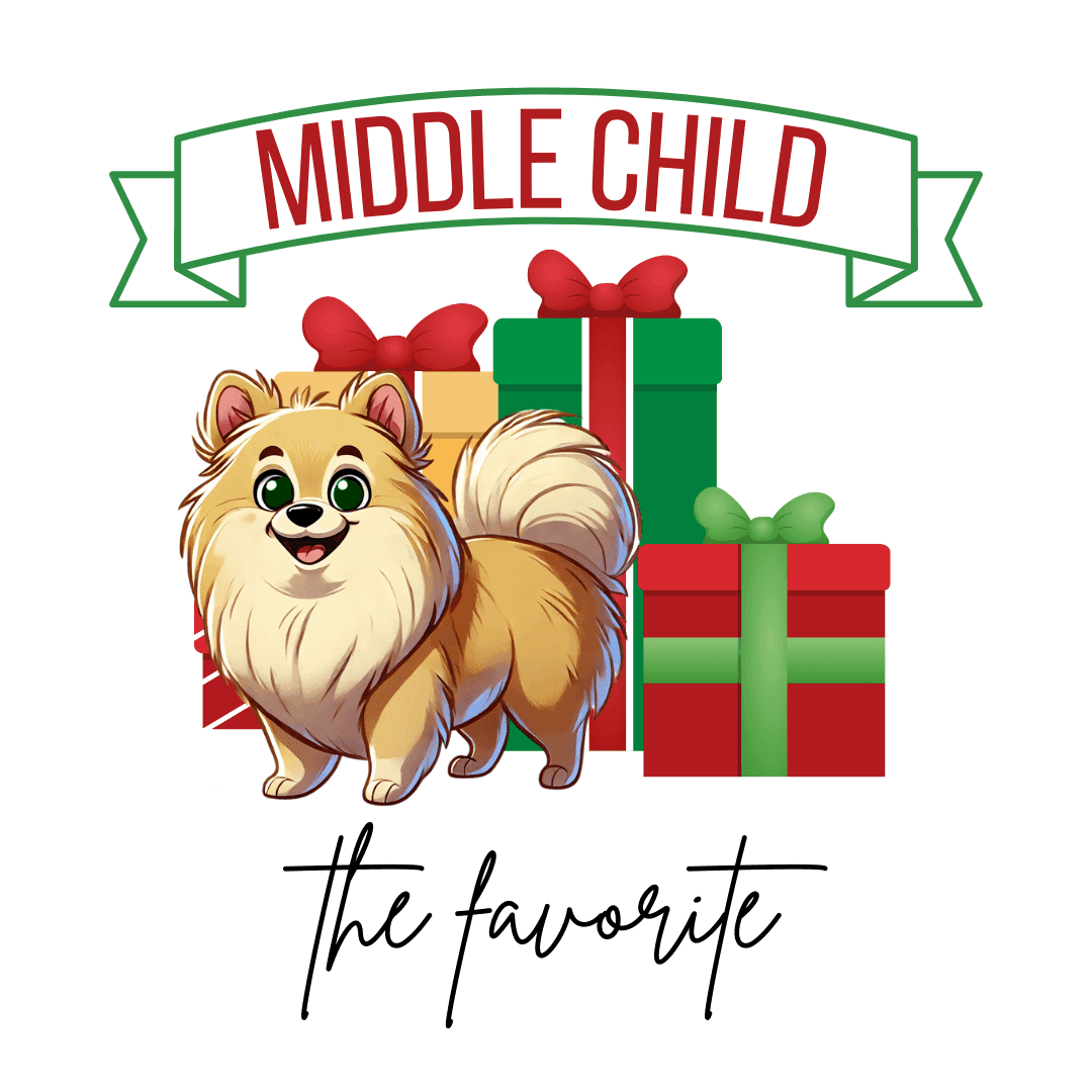 Middle Child, The Favorite 🎁🐶 Pomeranian - Kids' Tee! 🎁👑 - Whippie's