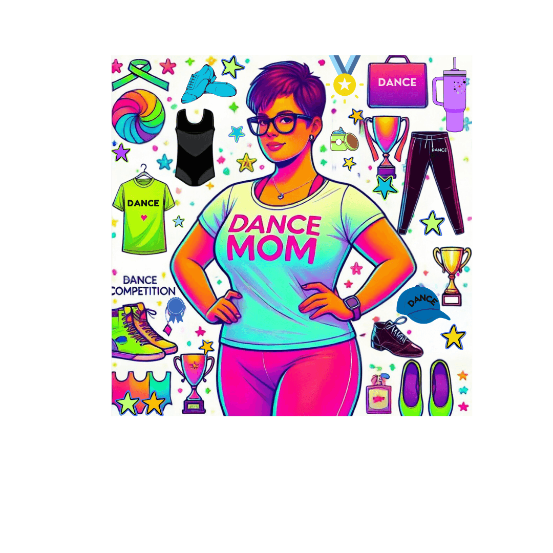 Dance Mom: "You've Got This" - Brunette with Glasses Mom - Short Hair - Boy Dancer - Women's Softsyle Tee - Whippie's