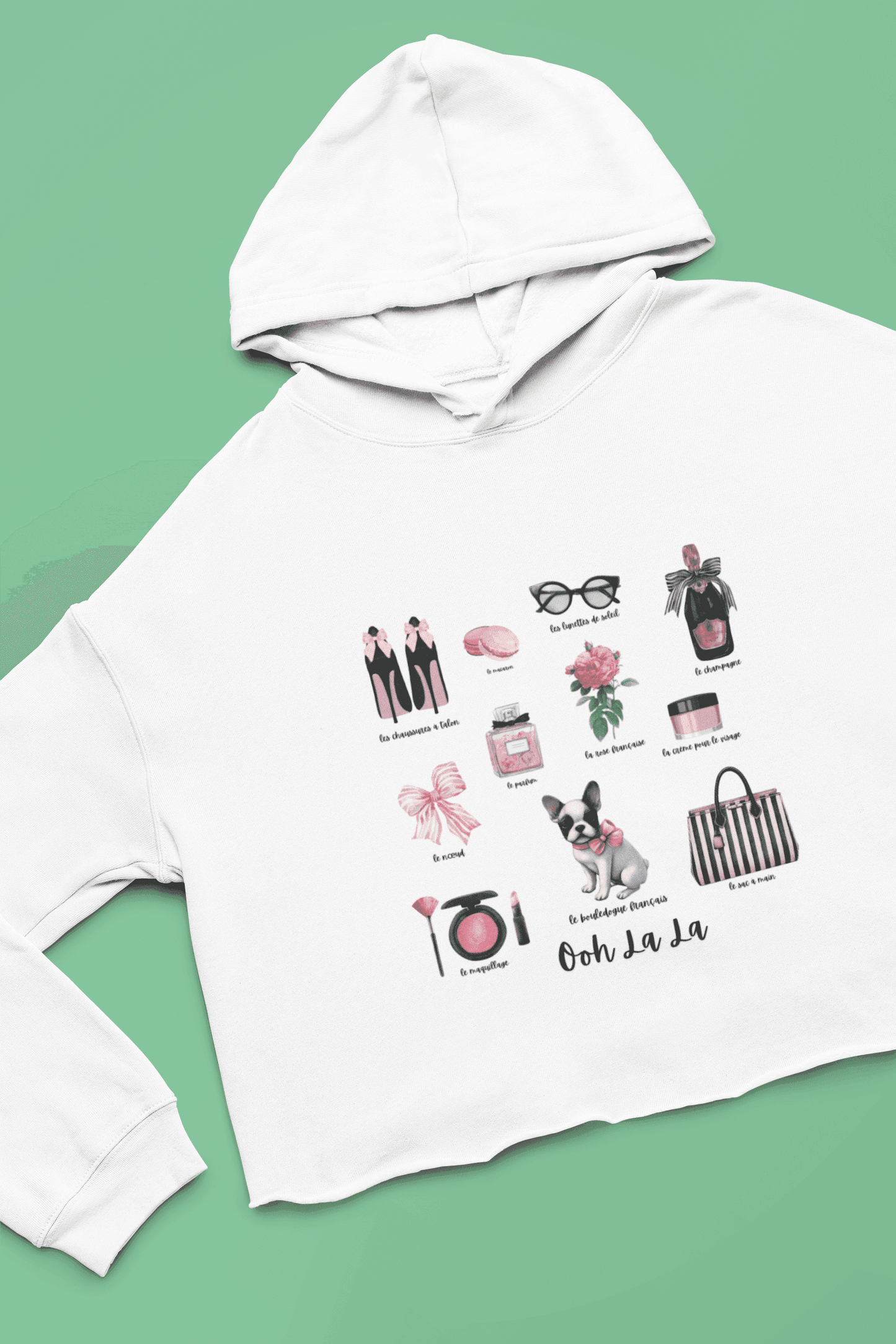 Ooh La La! French Chic Crop Hoodie - Whippie's