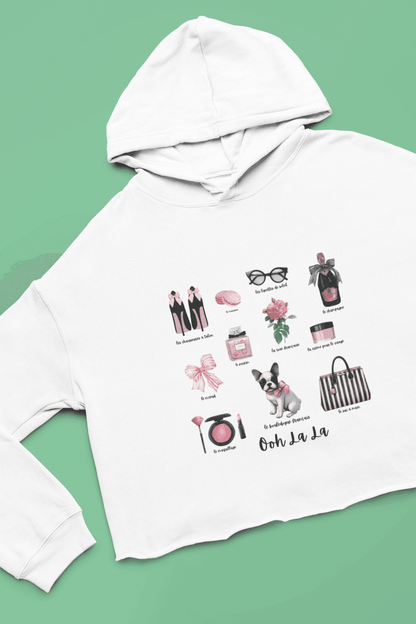 Ooh La La! French Chic Crop Hoodie - Whippie's