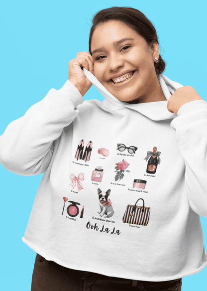 Ooh La La! French Chic Crop Hoodie - Whippie's