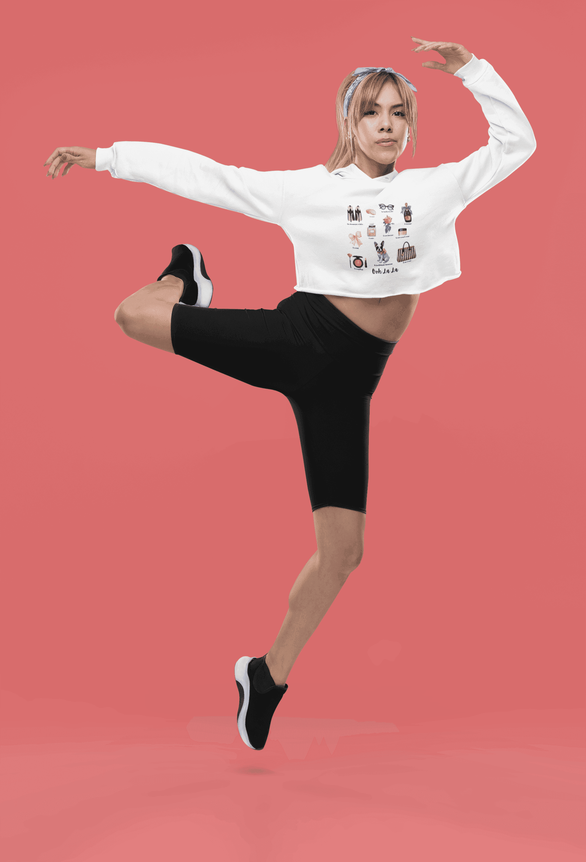 Ooh La La! French Chic Crop Hoodie - Whippie's