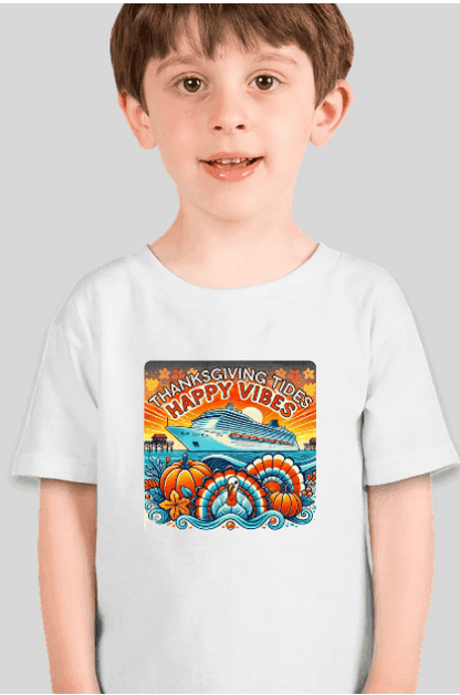 Thanksgiving Tides, Happy Vibes - Toddler Tee - Whippie's