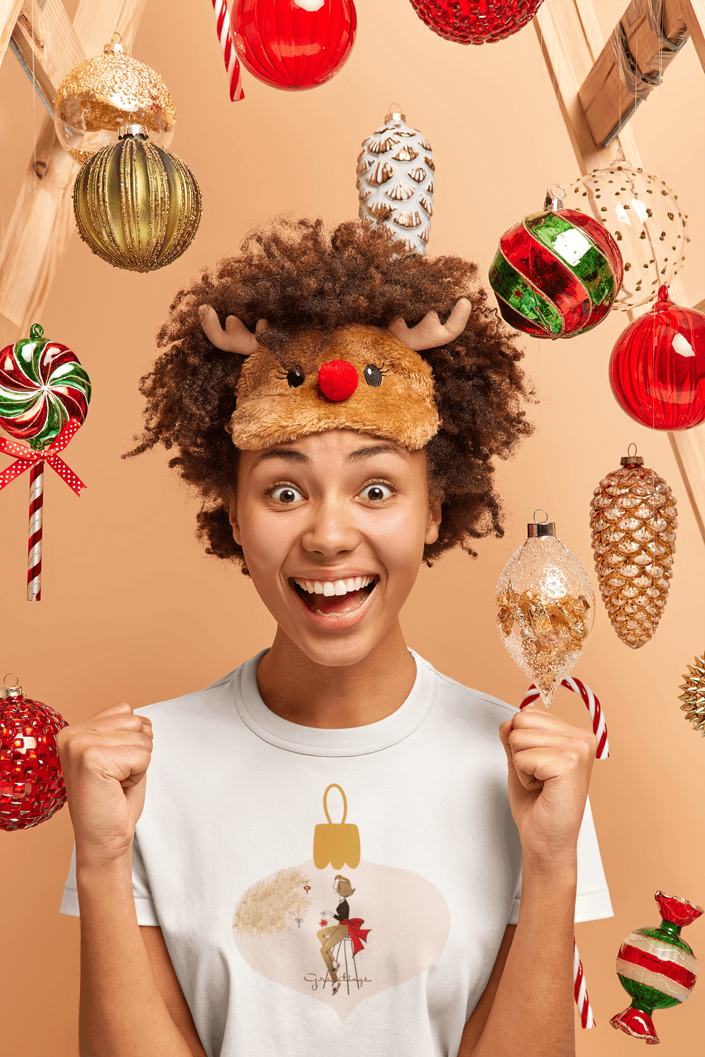 Retro Tree Decorating - Women's Tee - Whippie's