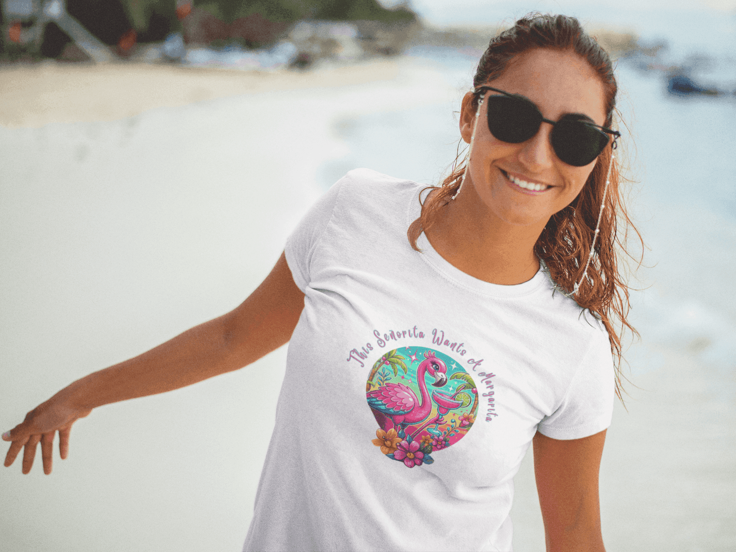 This Señorita Wants a Margarita - Women's Cotton Tee 🦩🍹 - Whippie's
