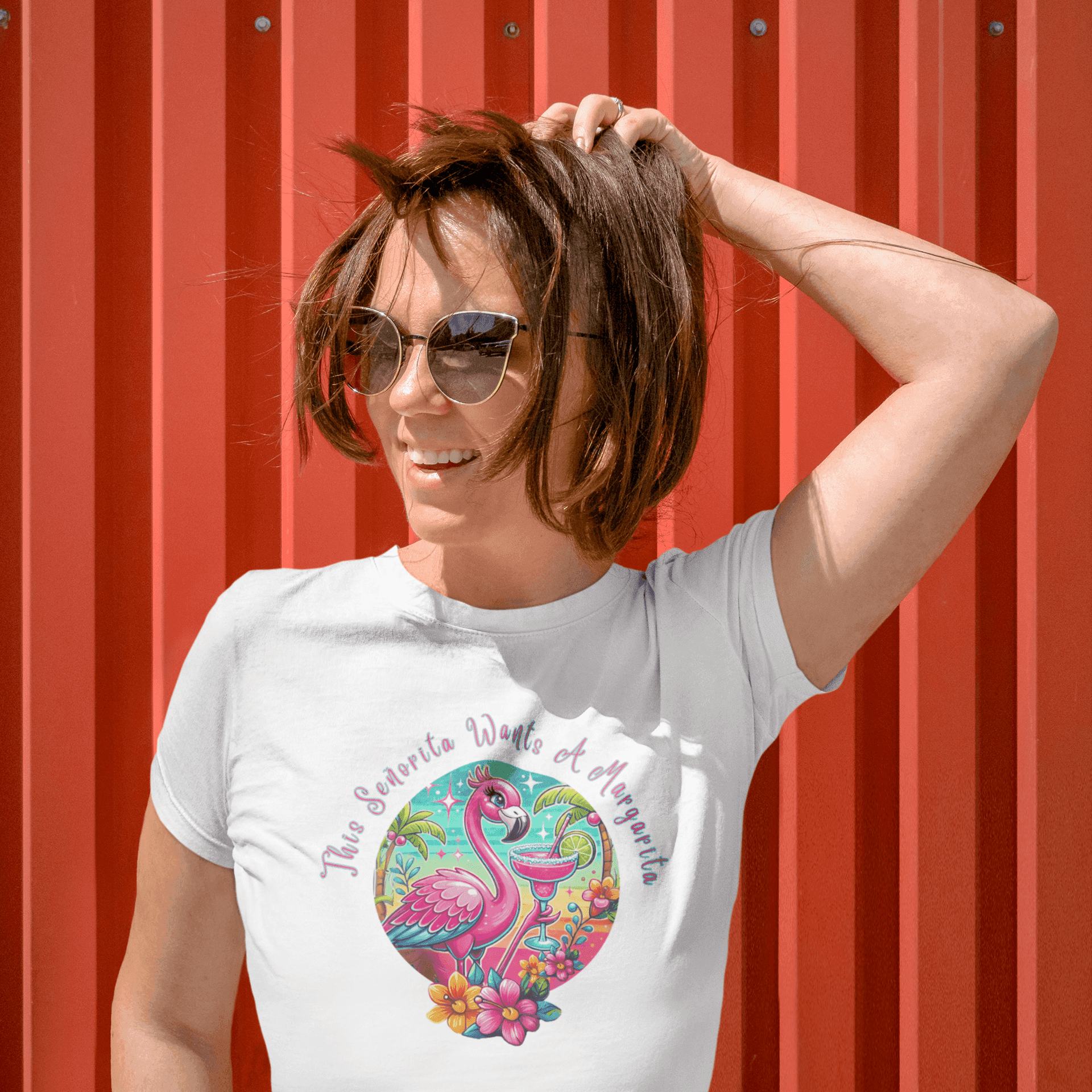This Señorita Wants a Margarita - Women's Cotton Tee 🦩🍹 - Whippie's