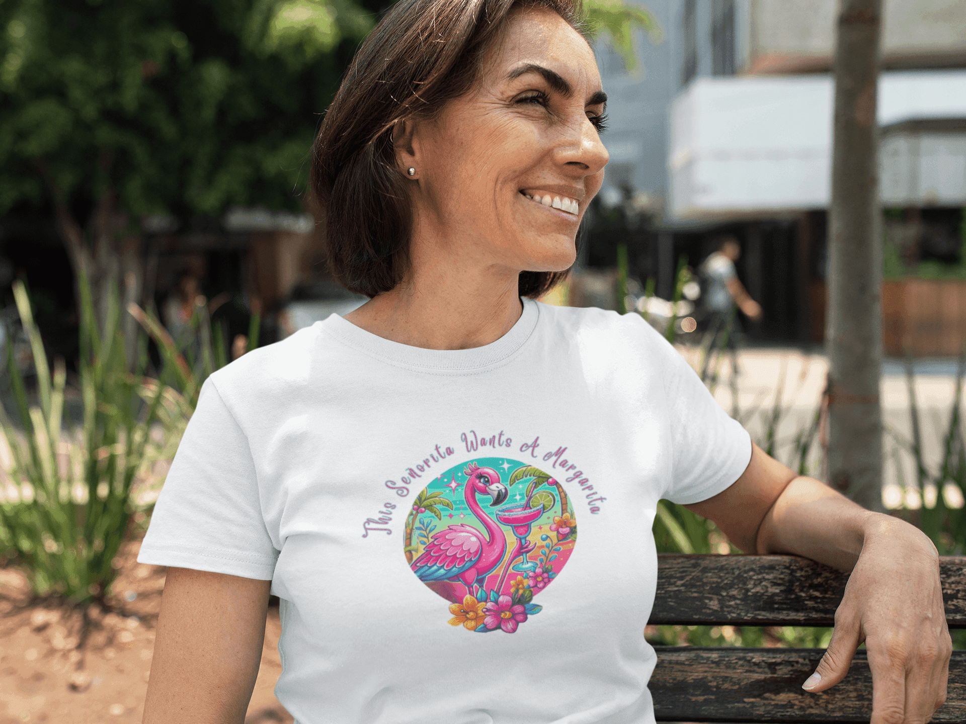 This Señorita Wants a Margarita - Women's Cotton Tee 🦩🍹 - Whippie's