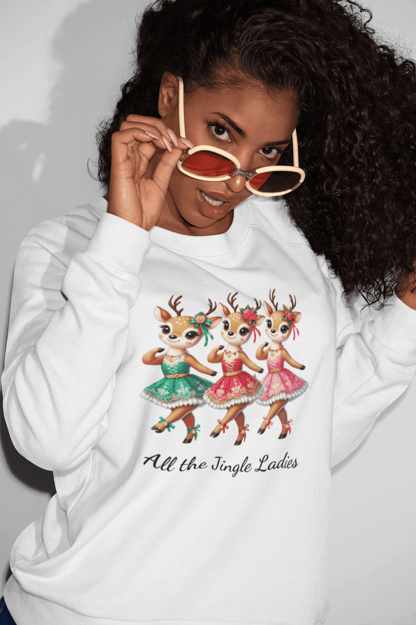 All the Jingle Ladies 🦌 🎅 Unisex Fleece Sweatshirt ✨ - Whippie's