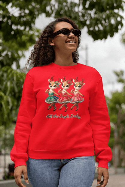 All the Jingle Ladies 🦌 🎅 Unisex Fleece Sweatshirt ✨ - Whippie's
